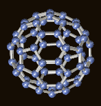 Carbon structure of a single buckyball.